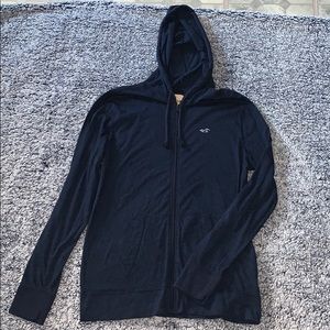Hollister Navy Full-Zip Hoodie XL